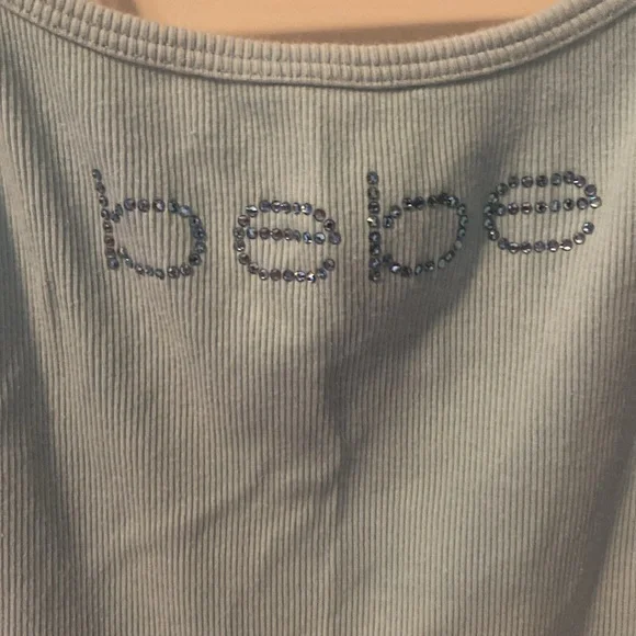 Bebe Teal Sequin Tank Top - Picture 2 of 5